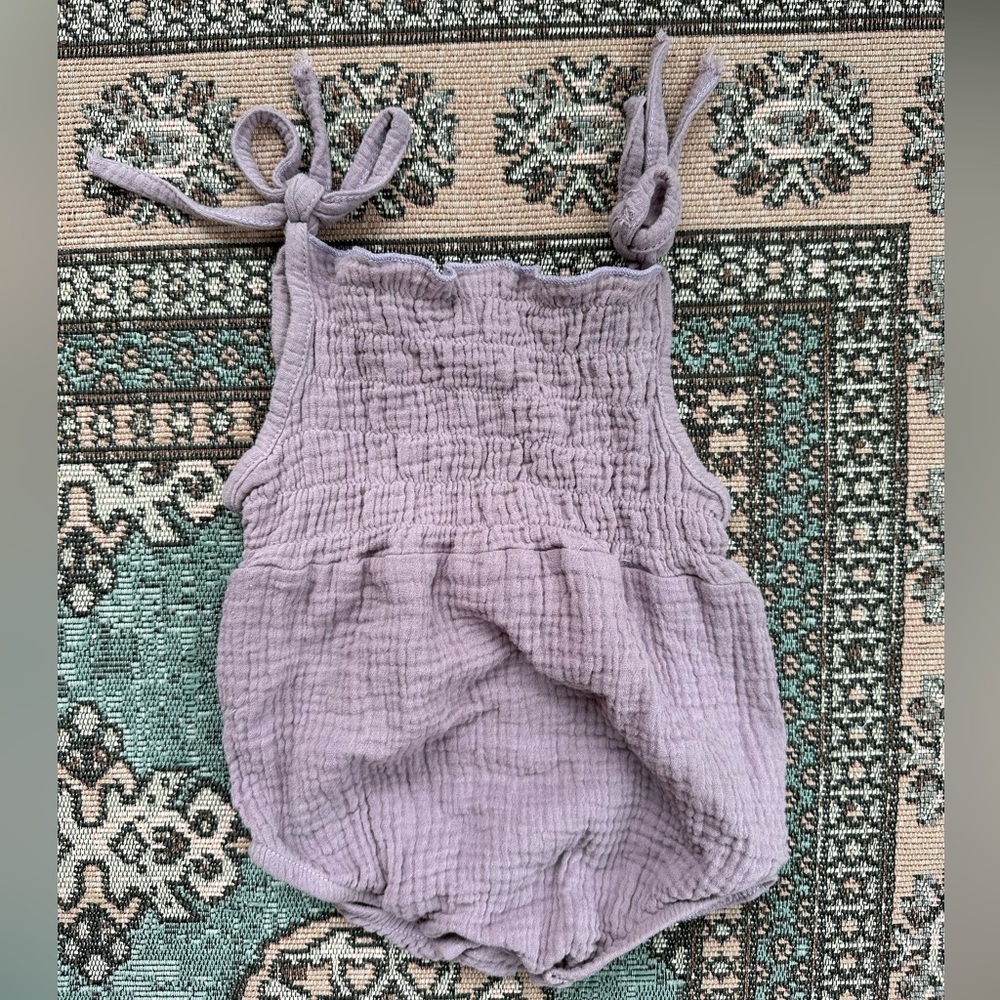 Dusty purple romper. Size 12 months.